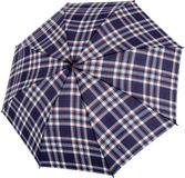 Doppler Stockholm Stok paraplu 88 cm - 100cm Diameter - blauw ecru