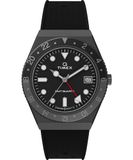 Timex Men's Q GMT 38mm Synthetic Rubber Strap Watch