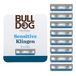 BULLDOG - Nat scheren voor mannen | Sensitive scheermesjes | 8 reservemesjes | 5-voudig lemmet