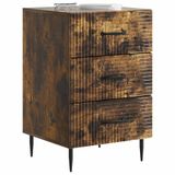vidaXL - Nachtkastje - Gerookt - eiken - 43 x 41 x 66,5 cm