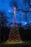 Anna's Collection Vlaggenmast verlichte kerstboom - 836 led lampjes - D160 x H500 cm - colour changing - met afstandsbediening