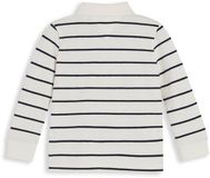 Tommy Hilfiger gestreepte polo - wit Jongens Stretchkatoen Polokraag Streep - maat 86
