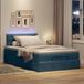 Maison Exclusive - Cadre de lit ottoman avec matelas, bleu foncé, 120x200 cm, velours