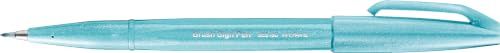 Pentel Arts Brush Sign Pen SES15C-S2X Penseelstift, pastelblauw, 10 stuks