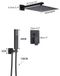StarTech Doucheset voor de badkamer - Wandmontage regendouche met mengkraan - 2-weg - 30 cm - RVS 304 - Keramische ventiel - Éénhendelbediening - Zwart