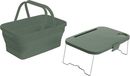 C.A.O. Opvouwbare mand 3-in-1 van polypropyleen/TPE - kleur kaki - lengte 47 cm - breedte 26 cm - hoogte 24 cm