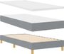 vidaXL Lit boxspring avec matelas, gris clair, 90 x 200 cm, tissu
