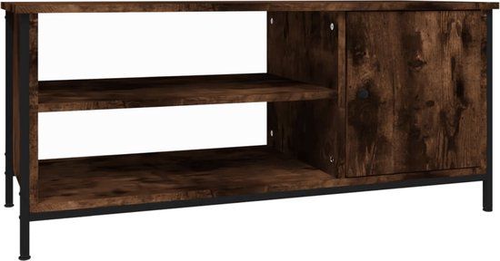 vidaXL Tv-meubel 100x40x45 cm bewerkt hout gerookt eikenkleurig