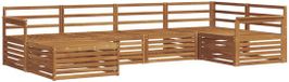 vidaXL - Salon d'angle - 6 places assises - Naturel - Acacia bois