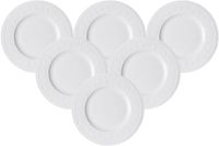 Villeroy & Boch Cellini ontbijtborden, 22 cm, van hoogwaardig porselein, wit, 6-delige set