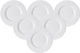 Villeroy & Boch Cellini ontbijtborden, 22 cm, van hoogwaardig porselein, wit, 6-delige set