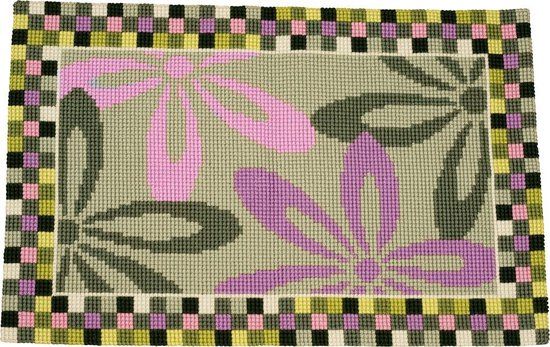 Vervaco Kruissteektapijt kit - Decoratieve bloemen - PN-0146812
