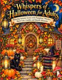 Chuchotements d'Halloween pour Adultes : Scènes d'Automne Relaxantes avec Citrouilles, Sorcières, Chats Noirs, Bougies et Moments au Clair de Lune