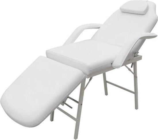 vidaXL Behandelingsstoel - Massage - Kunstleer - Wit