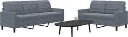 Maison Exclusive - Ensemble de canapés 2 pièces avec coussins, velours gris foncé