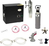 HAJUS AG Set complet - Tireuse à bière - AS-40, 2 robinets - Refroidisseur à bain d'eau - Tireuse maison - Refroidisseur de bière - avec coupleur de fût type G, adaptateur NC