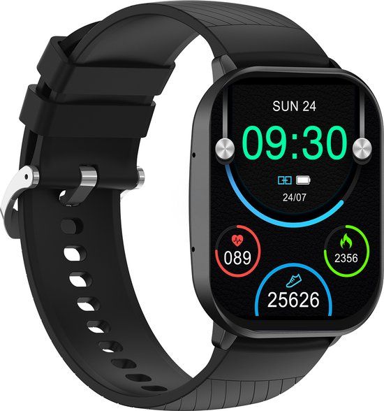 Denver SWC-187B Smartwatch - 2.04" AMOLED Display - Black