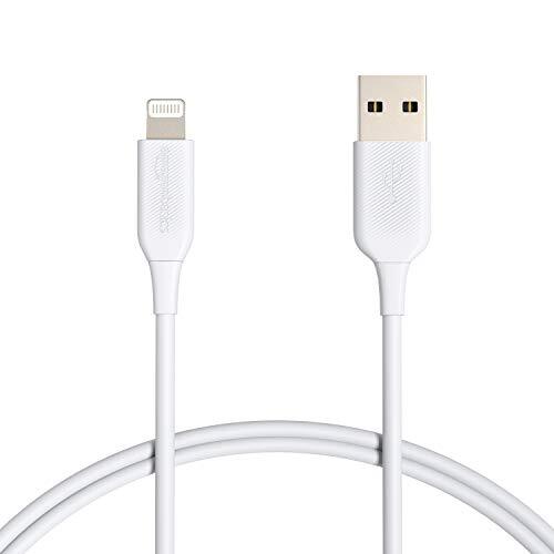 AmazonBasics Lightning-naar-USB-A-kabel, MFi-gecertificeerde iPhone-oplader - wit, 91,2 cm