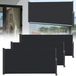 Zijmarkies - Uittrekbare zijwand - 140 x 300 cm - Polyester - Beschermt tegen inkijk - UV-bescherming - Waterafstotend - Gris anthracite
