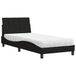 VidaXL Bed met matras "Hanko" stof zwart 90x200 cm