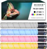 Evoke Set 4 tonercartridges Konica Minolta TN-321 CMYK