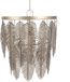 Clayre & Eef Hanglamp Ø 42x52 cm Goudkleurig Grijs IJzer Bladeren
