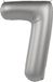 Folat Folieballon Cijfer 7 Moonlight Silver - 86 cm