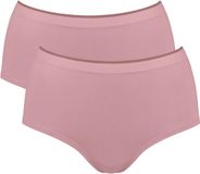 Sloggi Women GO Sense Highwaist (2-pack) - dames slip - oudroze