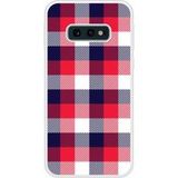 Samsung Bedrukt siliconen hoesje compatibel met Galaxy S10e Tartan Tricolor