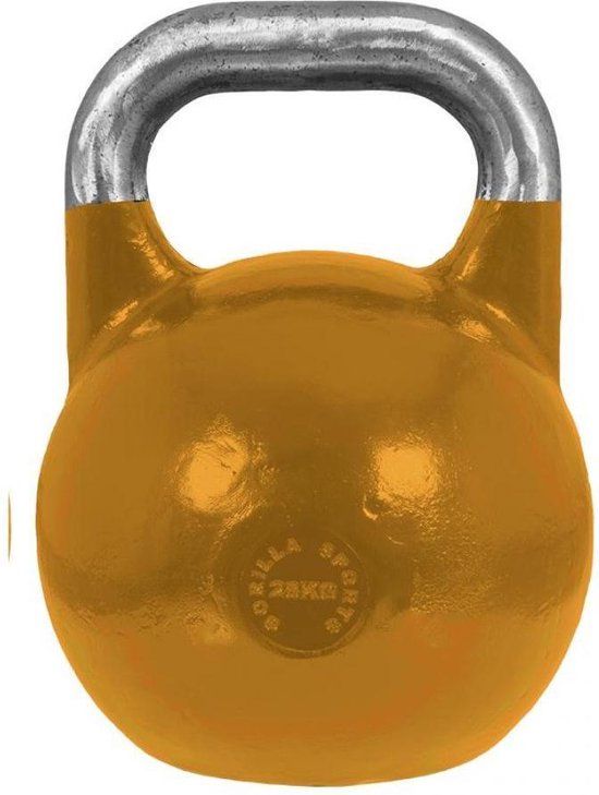 Gorilla Sports Competitie Kettlebell - Staal - 28 kg - Oranje