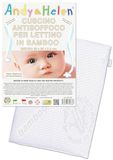 ANDY & HELEN® Anti-verstikkingskussen voor kinderbed, met bamboehoes, afmetingen: 52 x 32 x 3 cm