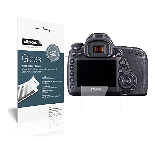 dipos I 2 x pantserfolie, helder, compatibel met Canon EOS 5D Mark IV beschermfolie 9H displayfolie