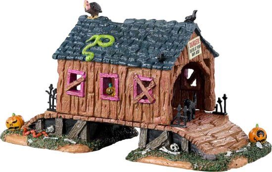 Lemax Spooky Town Creepy Covered Bridge Polyresin 10 cm 22 cm 12 cm