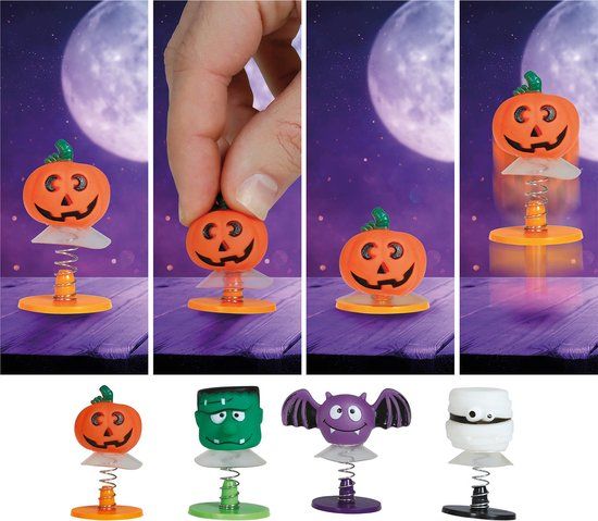 Fiestas Guirca Halloween spring speelgoed – 4 stuks