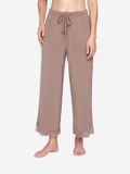 Joop! Pyjamahose Grace Vrouwen Effen Modal Brown Lentil