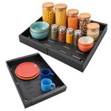 Relaxdays Lade uitschuifbaar met kogelgelagerde geleider, set van 2, zwart