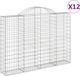 vidaXL Gabions - 12 pièces - voûté - 200x30x140/160 cm - fer