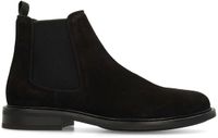 Manfield Zwarte suède chelsea boots Heren Maat 47