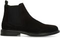 Manfield Zwarte suède chelsea boots Heren Maat 47