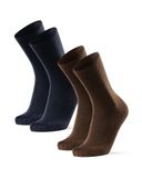DANISH ENDURANCE Merinowol Wandelsokken - Blaar Sokken - Thermisch - Ademend - voor Heren en Dames - Blauw/Bruin - Maat 39-42