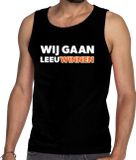 Bellatio Decorations Shoppartners Bv Nederland supporter tanktop / mouwloos shirt Wij gaan LeeuWinnen zwart heren - landen kleding L