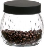 Urban Living Voorraadpot Mora - 1L - Glas - Zwart