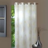 Home Maison Fantaisie Gordijn Kaasdoek 806735 Zilverprint Polyester 145 x 240 cm Goud