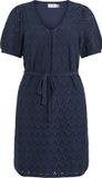 VILA Viamalina V-hals S/S Jurk Navy Blazer S