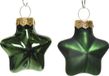 Decoris Ster Glas Glans-Mat Dennengroen 2x4.5x4cm