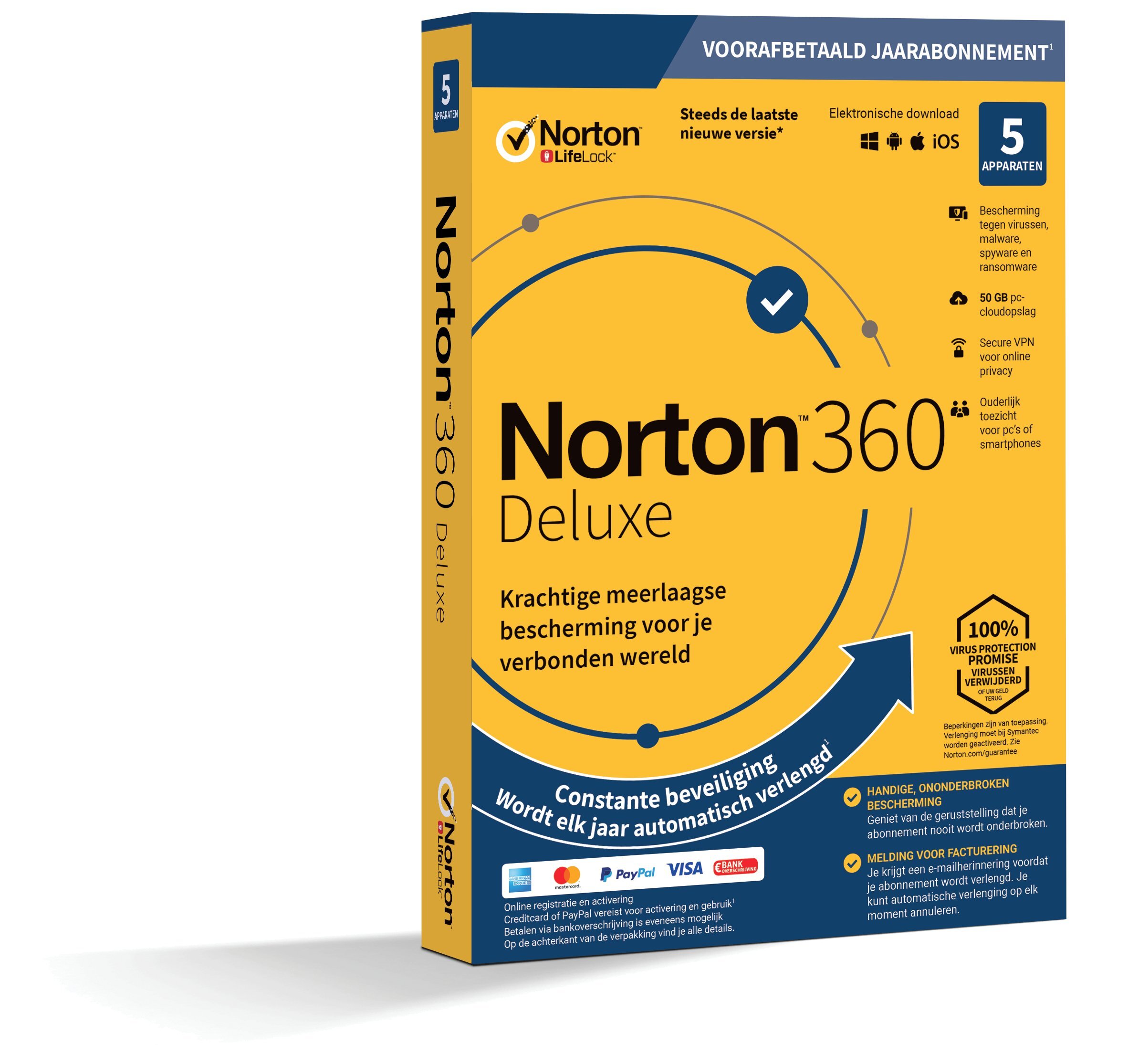 Norton 360 Deluxe 2020 Antivirus Software per 5 dispositivi e 15 mesi di Abbonam