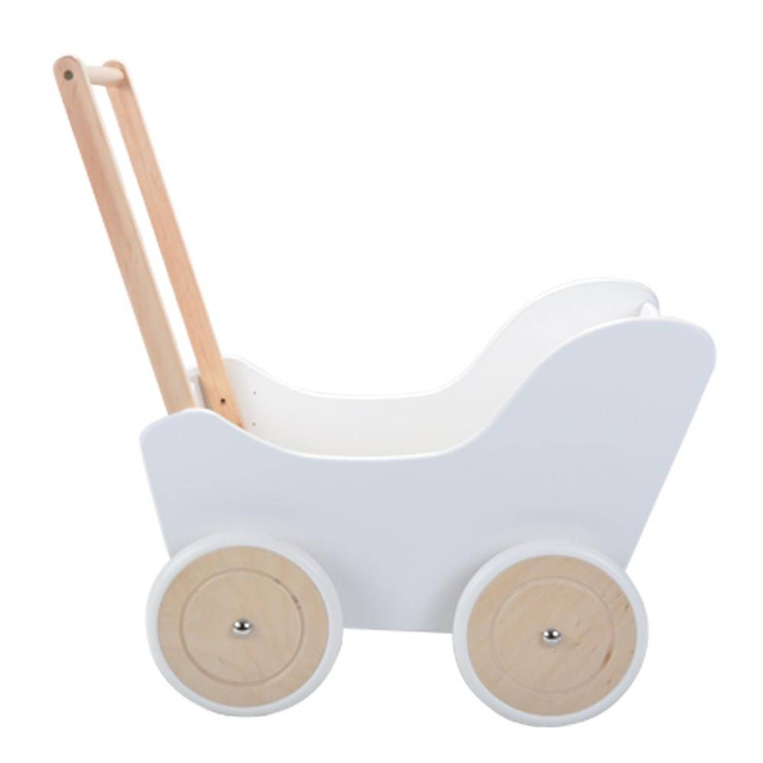 Bandits & Angels Houten poppenwagen Little Angel Classic White - Wit