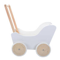 Bandits & Angels Houten poppenwagen Little Angel Classic White - Wit