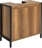 SoBuy BZR63-PF Wastafelmeubel - Bruin Houtcomposiet Badkamerkast