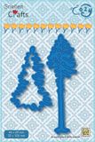 Nellie Snellen snijmal - 44 x 105 mm - SCCOD008 Cozy Dies bomen - 2 dennenbomen spar kerstbomen